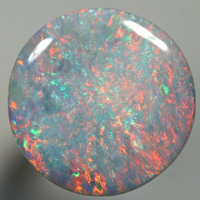 SOLID SEMI BLACK OPAL Floral Harlequin pattern, red over blue SEE VIDEO